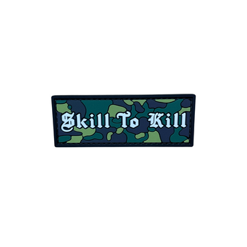 ПВХ патч "SKILL TO KILL" mini green STK-6 фото