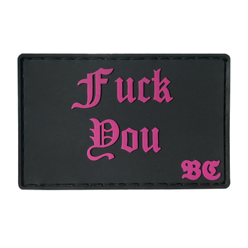 ПВХ патч "FUCK YOU" pink BG-19 фото