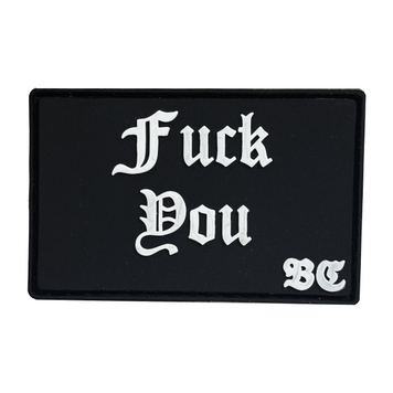 ПВХ патч "FUCK YOU" black/white BG-20 фото