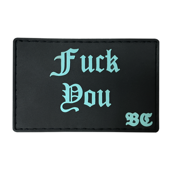 ПВХ патч "FUCK YOU" tiffany BG-21 фото