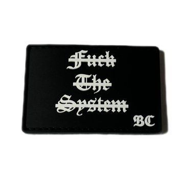 ПВХ патч "FUCK THE SYSTEM" black/white BG-23 фото