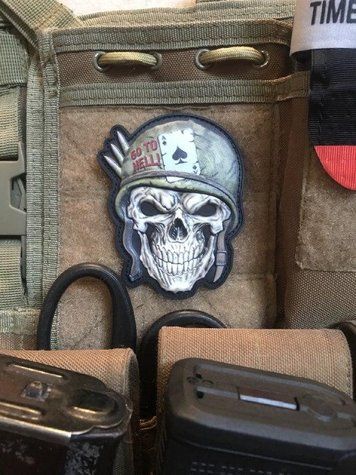 3D ПВХ шеврон &ldquo;Skull.Go to hell&rdquo; 887 фото