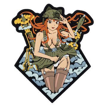 ПВХ патч "ANIME GIRL" orange BE-40 фото